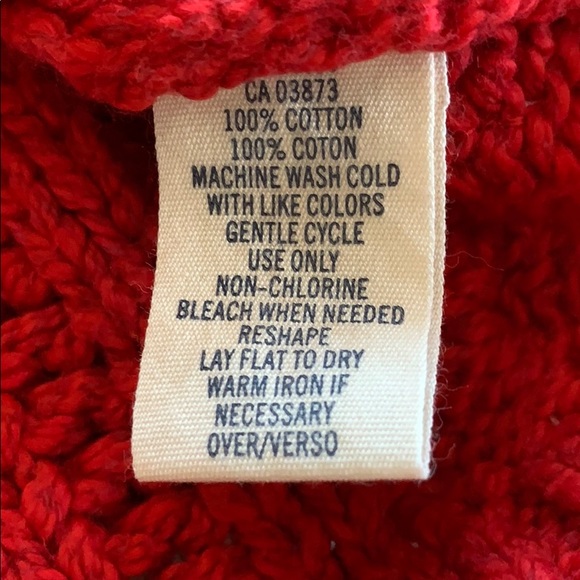 NWOT American Eagle Red Crochet Sweater - Picture 6 of 6